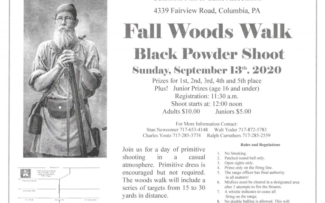 Black Powder Fall Woods Walk Event
